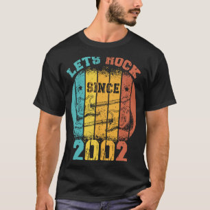 21st Birthday Vintage 2002 Retro 21 Years old Guit T-Shirt