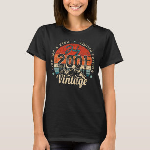 21st Birthday Vintage July 2001 One Of A Kind T-Shirt