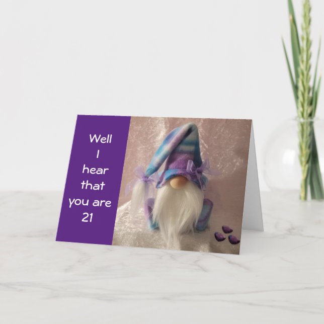 **21st BIRTHDAY** WELCOME TO ADULTHOOD Card (Front)