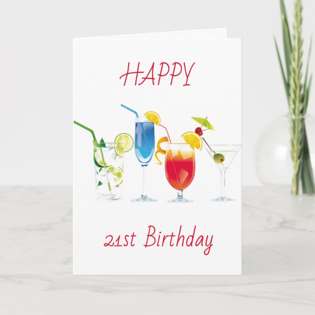 **21st BIRTHDAY WISHES** BIRTHDAY Card (Front)