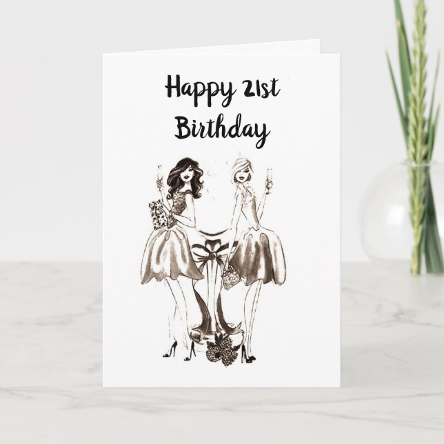 **21st BIRTHDAY** WISHES FOR AMAZING YOUNG LADY Card (Front)