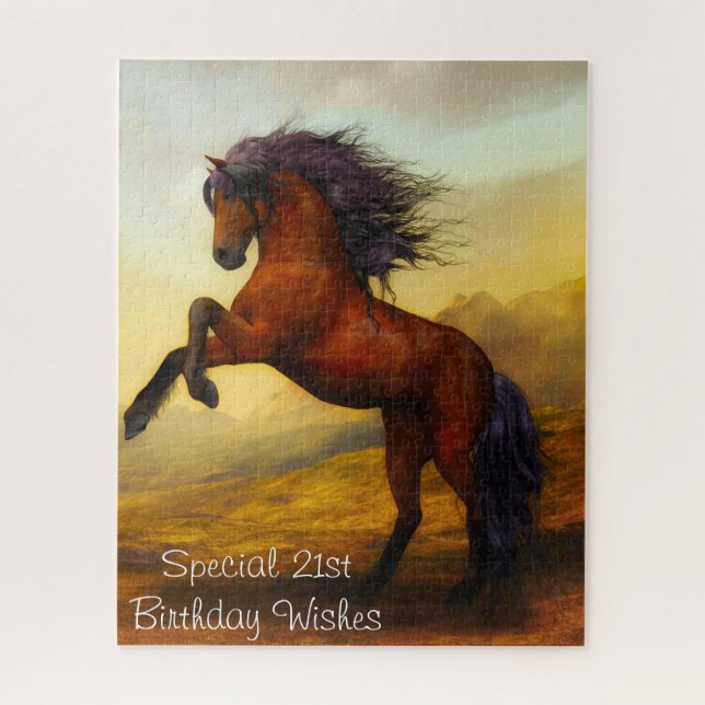 21st Birthday Wishes. Jigsaw Puzzle (Vertical)