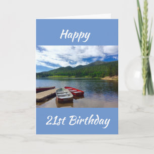 **21st BIRTHDAY** WISHES LAKE STYLE Card