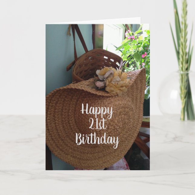 **21st BIRTHDAY** WISHES TO A BEAUTIFUL WOMAN Card (Front)