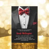 21st Black and Red Tuxedo Birthday Event