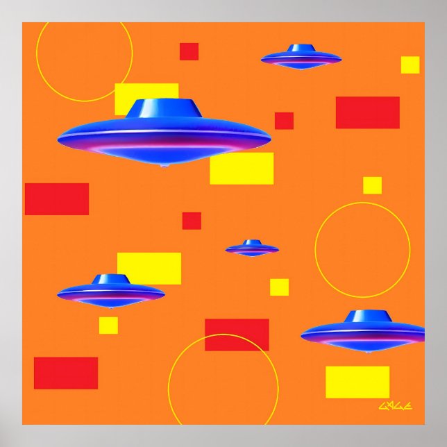 21st Century Mid-Modern UFO Patrol Ken Gauge Poster (Front)