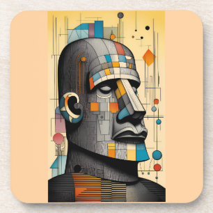 21st Century Moai - Ken Gauge Tiki Art Coaster