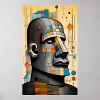 21st Century Moai - Ken Gauge Tiki Art