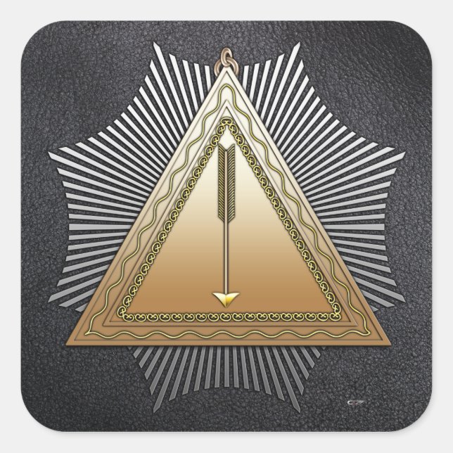 21st Degree: Patriarch Noachite Square Sticker (Front)