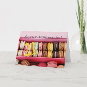 21st French Birthday Macaron-Joyeux Anniversaire! Card