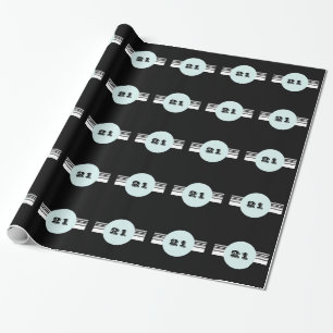 21st masculine any age personalise wrapping paper