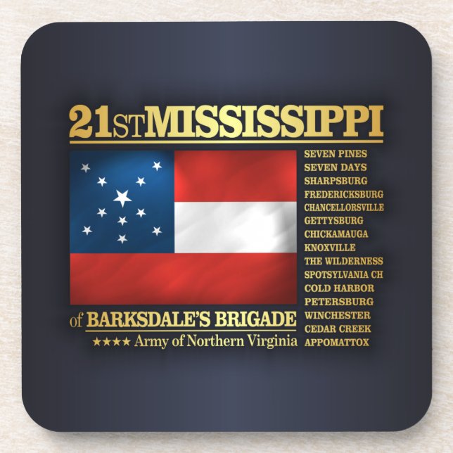 21st Mississippi Infantry (BA2) Coaster (Front)