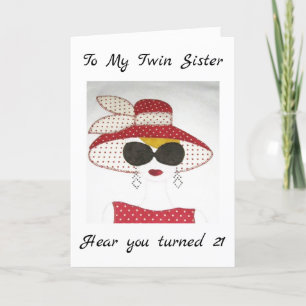 **21st TWIN SISTER WATCH OUT WORLD Card