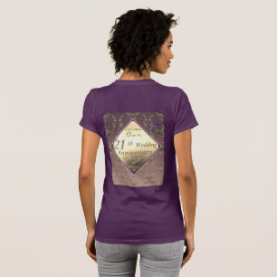 21st Wedding Anniversary Brass and Iolite T-Shirt