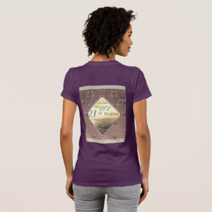 21st Wedding Anniversary Brass and Iolite  T-Shirt