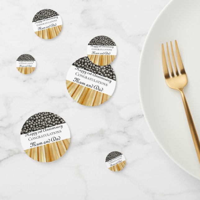 21st Wedding Anniversary Brass and Nickel  Confetti (Group)