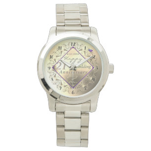 21st Wedding Anniversary Brass Watch