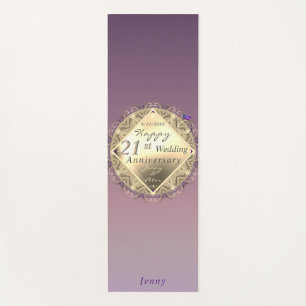 21st Wedding Anniversary Brass Yoga Mat