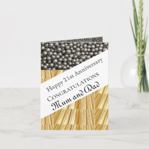 21st Wedding Anniversary  Card