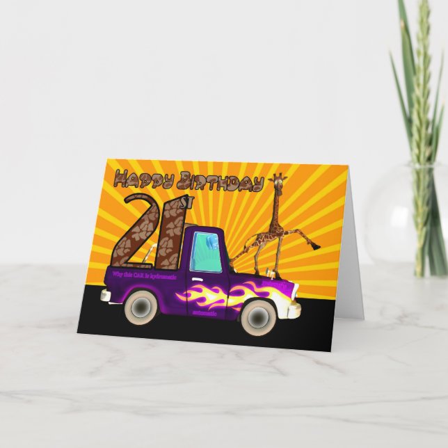 21st, Why this Giraffe is like Grease Lightning, B Card (Front)