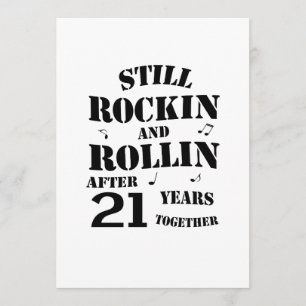 21th Anniversary - 21 Years Anniversary Couples Card