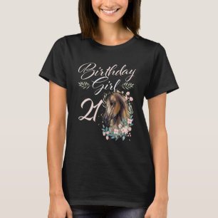 21th Birthday Girl Horse  21 Years Old Bday T-Shirt