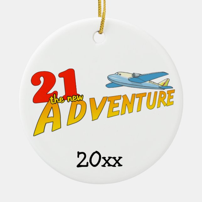 21The New Adventure Plane Keepsake Ornament (Front)