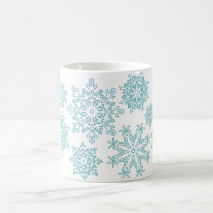 220 Blue Snowflake Mug