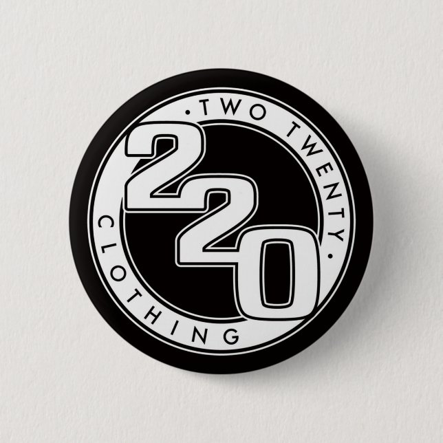 220 Clothing Logo 6 Cm Round Badge (Front)