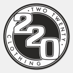 220 Clothing Logo Classic Round Sticker