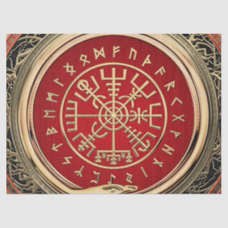 [220] Vegvisir - Viking Gold Magic Runic Compass Tissue Paper