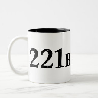 221B Baker Street London - Sherlock Holmes Address Two-Tone Coffee Mug