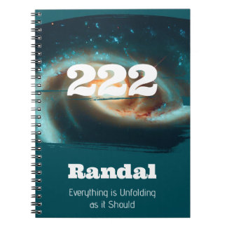 222 Angel Numbers Galaxy Alignment High Vibes Notebook