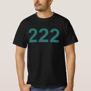 222 Number Halloween   Green Font Spooky Viral Tee