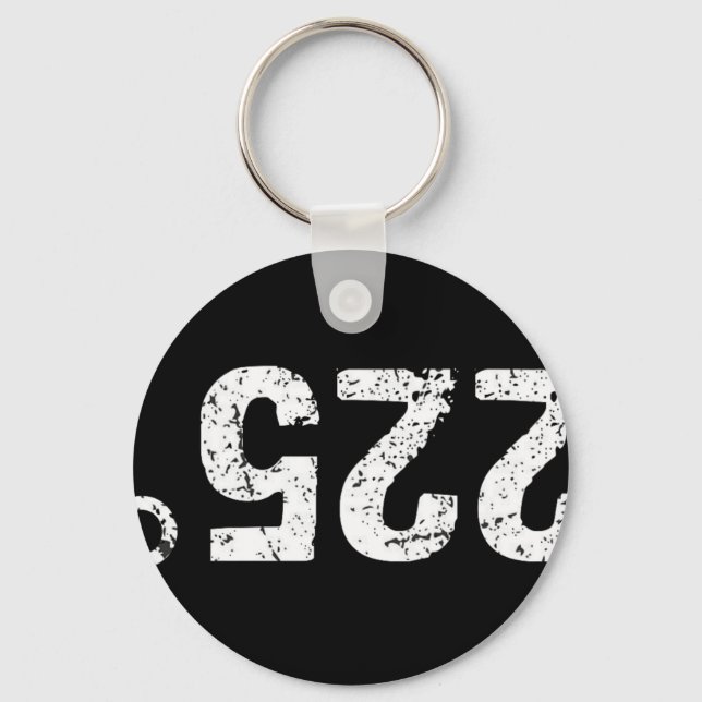 225 Degrees Funny Bbq Grilling Smoking Distressed  Key Ring (Front)