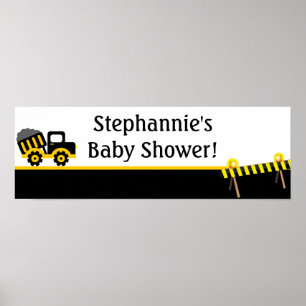 22.5"x7.5" Personalised Banner Construction Poster