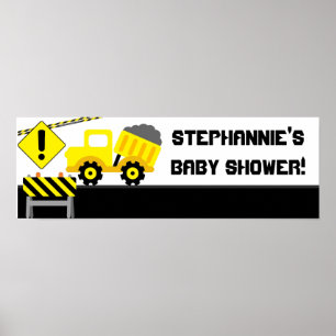 22.5"x7.5" Personalised Banner Construction Poster