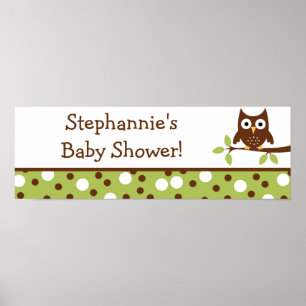22.5"x7.5" Personalised Banner Friends Owl Poster