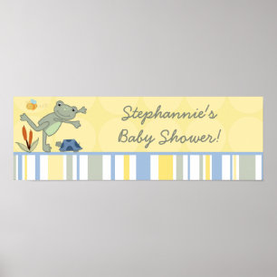 22.5"x7.5" Personalised Banner Leap Frog Turtle Poster