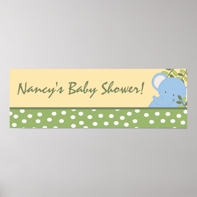 22.5"x7.5" Personalised Banner Safari Adventure Poster (Front)