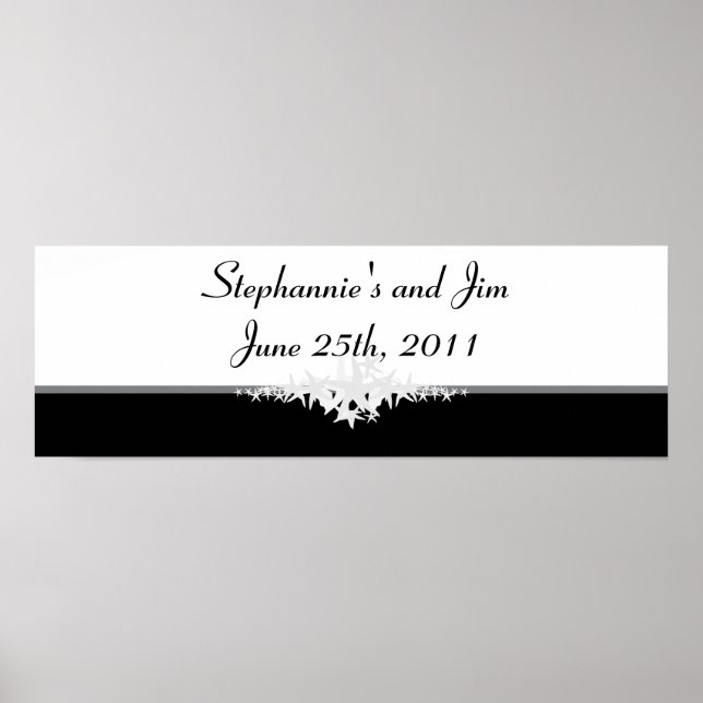 22.5"x7.5" Personalised Banner Summer Love & Shell Poster (Front)