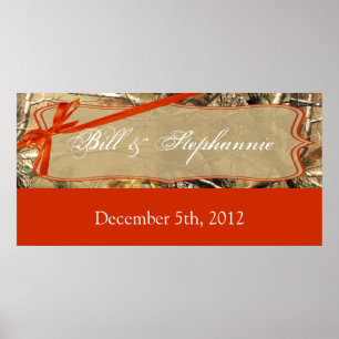 22.5"x7.5" Personalized Banner Hunters Camoflouge Poster