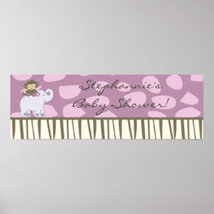 22.5"x7.5" Personalized Banner Jacana Girl Jungle Poster