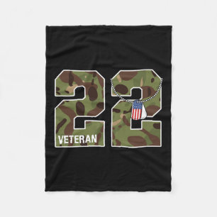 22 A Day Ptsd Quote Depression Prevention Us Army Fleece Blanket