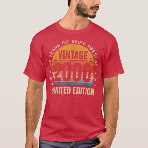 22 Birthday Gifts Vintage 2000 22 Year Of Being Aw T-Shirt
