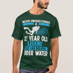 22 Birthday Scuba Diving Breathe 22 Years Old T-Shirt