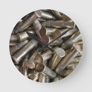 22 Calibre Bullets Round Clock