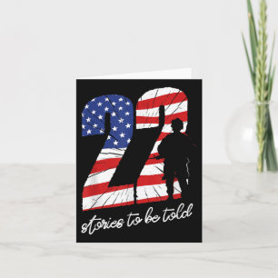 22 Day Veterans 22 Lives Military Suicide Awarenes Card