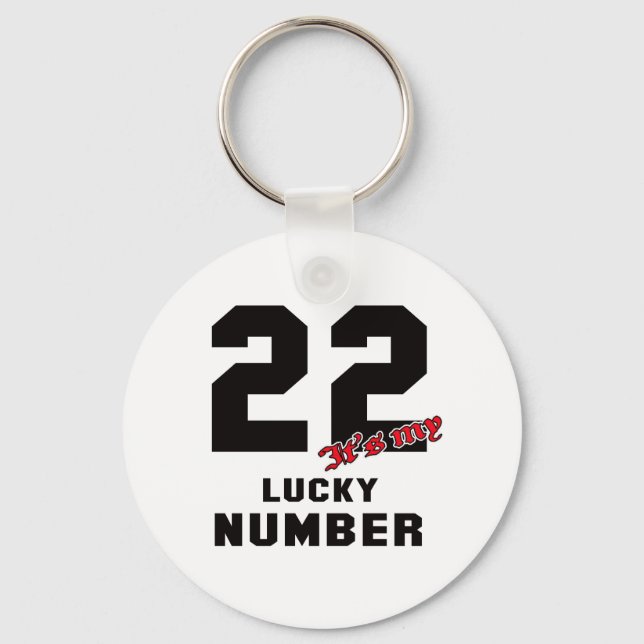 22 It's my lucky number Key Ring (Front)