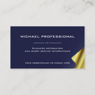 22 Modern Professional Business Card blue gold